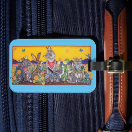 南西部の動物コヨーテロードランダーデザート荷物 ラゲッジタグ
