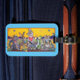 南西部の動物コヨーテロードランダーデザート荷物 ラゲッジタグ