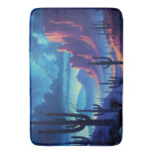 南西部の夜の砂漠 バスマット (正面縦)