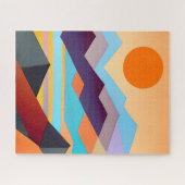 南西部の山の幾何学的抽象芸術 ジグソーパズル (横)