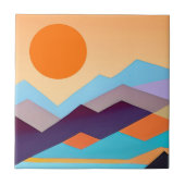 南西部の山の幾何学的抽象芸術 タイル (正面)