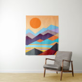 南西部の山の幾何学的抽象芸術 タペストリー (インサイチュ)