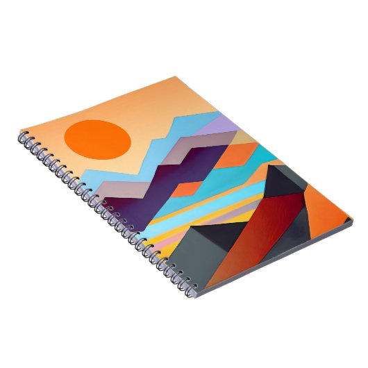 南西部の山の幾何学的抽象芸術 ノートブック (右側)