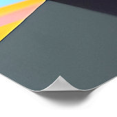 南西部の山の幾何学的抽象芸術 ポスター (角)