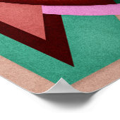 南西部の幾何学的な交響楽団ミッドエンチュリー抽象芸術 ポスター (角)