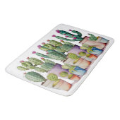 南西部の水色のサボテンの多肉類のポット バスマット (アングル)