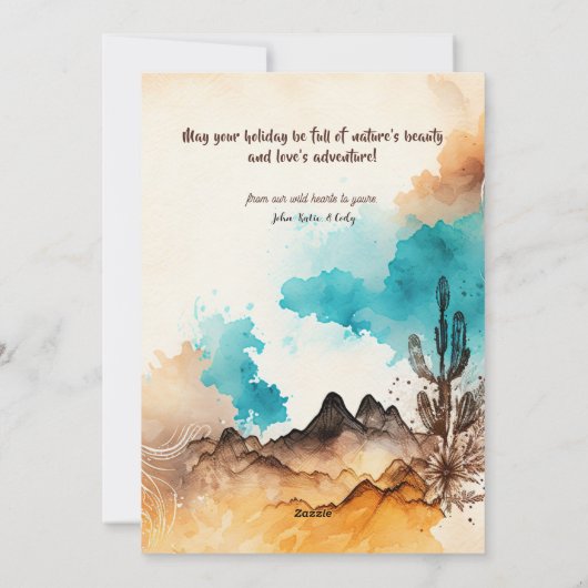 南西部の水色クリスマスシーズンの休日 シーズンカード (裏面)