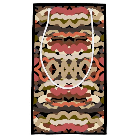 南西部の波状ウィグリーなアーストーン抽象芸術 スモールペーパーバッグ (正面)