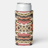 南西部の波状ウィグリーなアーストーン抽象芸術 スリム缶クーラー (Seltzer正面)