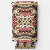 南西部の波状ウィグリーなアーストーン抽象芸術 スリム缶クーラー (正面)