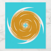 南西部の渦巻パターン ワインラベル (シングルラベル)