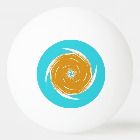 南西部の渦巻パターン 卓球ボール (裏面)