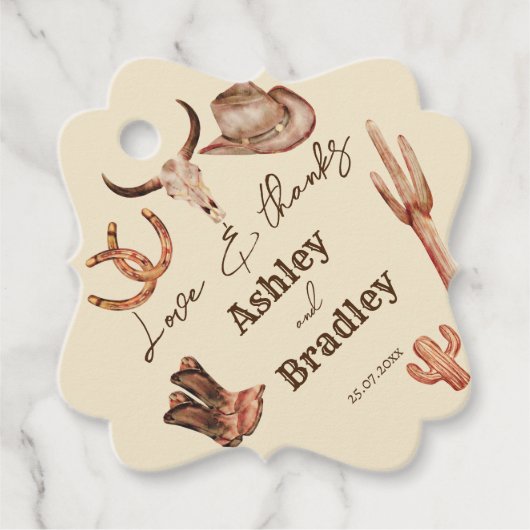 南西部の牧場の西女性のカーボーイ結婚ズ フェイバータグ (正面)