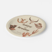 南西部の牧場の西女性のカーボーイ結婚ズ ペーパープレート (アングル)