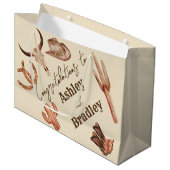 南西部の牧場の西女性のカーボーイ結婚ズ ラージペーパーバッグ (正面アングル)