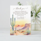 南西部の砂漠とサボテンの写真結婚の数 サンキューカード (スタンド正面)
