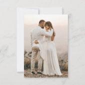 南西部の砂漠とサボテンの写真結婚の数 サンキューカード (裏面)