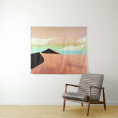 南西部の砂漠とデュネスミニマリストアート タペストリー (インサイチュ(横))