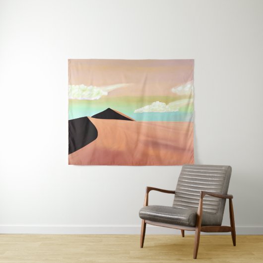 南西部の砂漠とデュネスミニマリストアート タペストリー (インサイチュ(横))