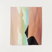 南西部の砂漠とデュネスミニマリストアート タペストリー (正面)