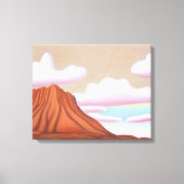 南西部の砂漠とメサのミニマリストアート キャンバスプリント (正面)