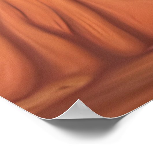 南西部の砂漠とメサのミニマリストアート ポスター (角)