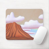 南西部の砂漠とメサのミニマリストアート マウスパッド (マウス)