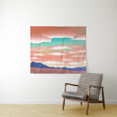 南西部の砂漠と空のミニマリストアート タペストリー (インサイチュ(横))