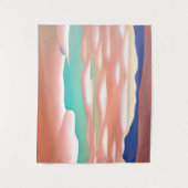 南西部の砂漠と空のミニマリストアート タペストリー (正面)