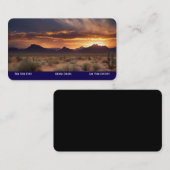 南西部の砂漠の夕日 名刺 (正面/裏面)