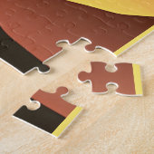 南西部の砂漠の夕日(山あり) ジグソーパズル (側面)