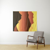 南西部の砂漠の夕日（山あり） タペストリー (インサイチュ(横))