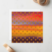 南西部の砂漠の星とストライプの抽象芸術アート ノートカード (正面/裏面インサイチュ)