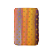 南西部の砂漠の星とストライプの抽象芸術アート バスマット (正面縦)