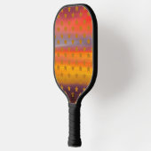 南西部の砂漠の星とストライプの抽象芸術アート ピックルボールラケット (左)