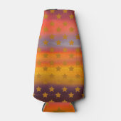 南西部の砂漠の星とストライプの抽象芸術アート ボトルクーラー (正面)