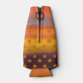 南西部の砂漠の星とストライプの抽象芸術アート ボトルクーラー (裏面)