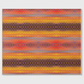 南西部の砂漠の星とストライプの抽象芸術アート ラッピングペーパー (フラット)