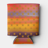 南西部の砂漠の星とストライプの抽象芸術アート 缶クーラー (正面)