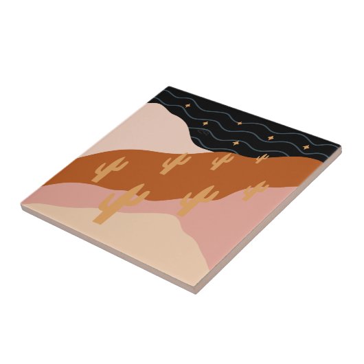 南西部の砂漠の風景 タイル (側面)