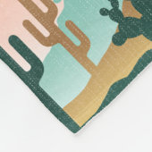 南西部の砂漠の風景 フリースブランケット (角)