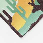 南西部の砂漠の風景 フリースブランケット (角)