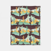 南西部の砂漠の風景 フリースブランケット (正面)