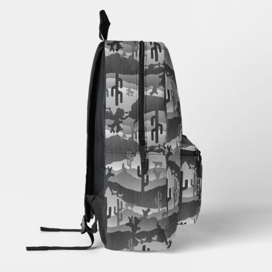 南西部の砂漠の風景 プリントバックパック (左)