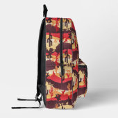 南西部の砂漠の風景 プリントバックパック (左)