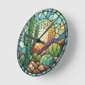 南西部の砂漠壁時計、8"円形アクリル ラウンド壁時計 (傾斜)