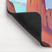 南西部の砂漠山岳地帯ミニマリストアート マウスパッド (コーナー)