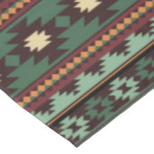 南西部の部族のグリーンブラウン テーブルクロス (アングル)