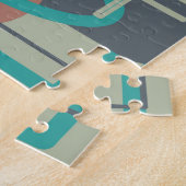 南西部の部族幾何学模様抽象芸術アート ジグソーパズル (側面)