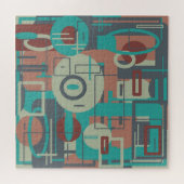 南西部の部族幾何学模様抽象芸術アート ジグソーパズル (横)